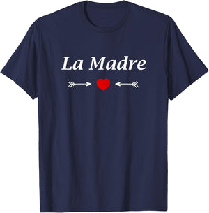 Small heart mothers day Love La madre Nickname mom La madre T-Shirt - T-Shirt | Navy