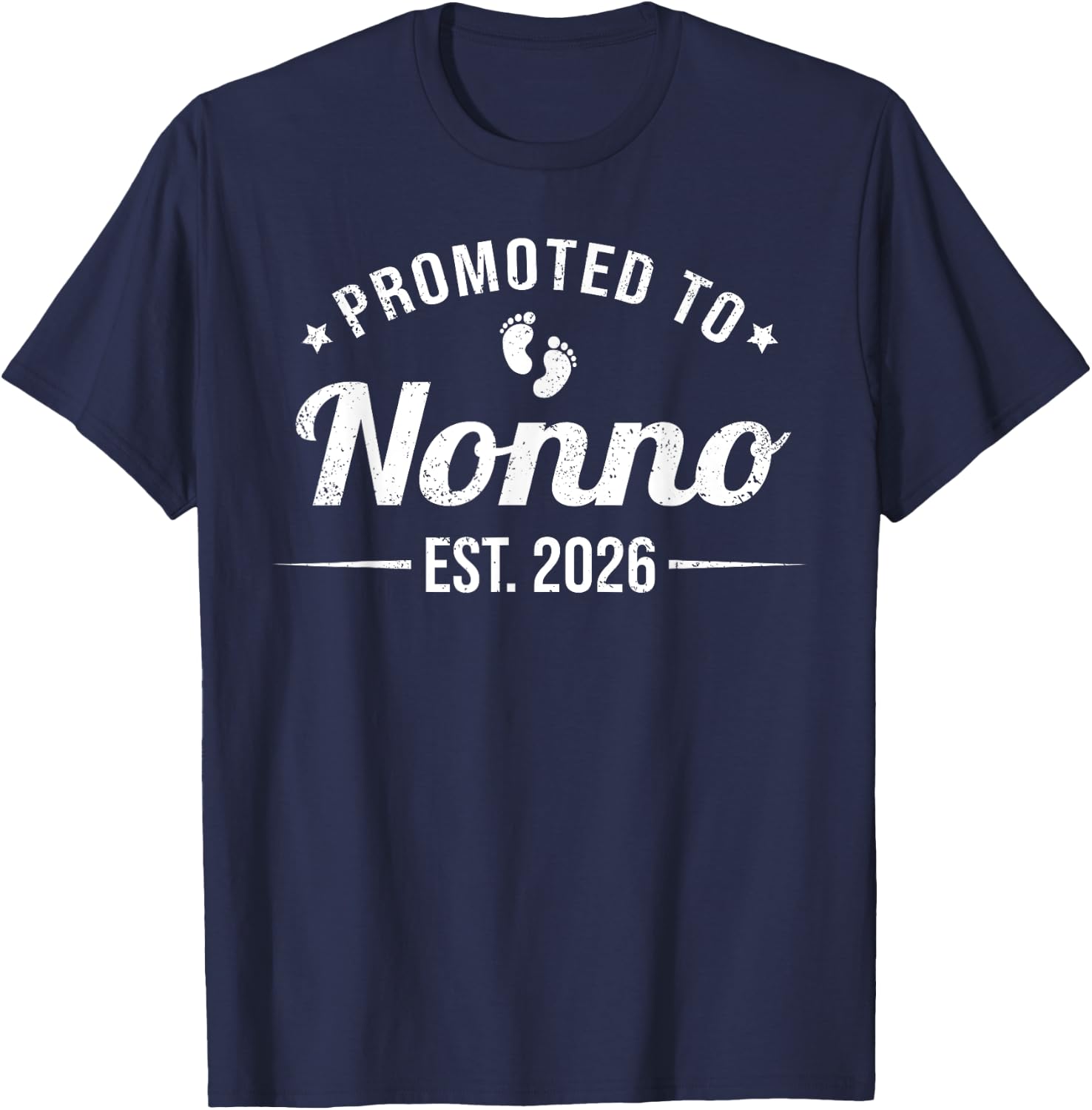 Promoted To Nonno EST. 2026 Funny Soon To Be Nonno T-Shirt - T-Shirt | Navy