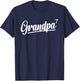 Grandpa Of 7 Seven, 7 Grandkids 5th Time Grandfather T-Shirt - T-Shirt | Navy