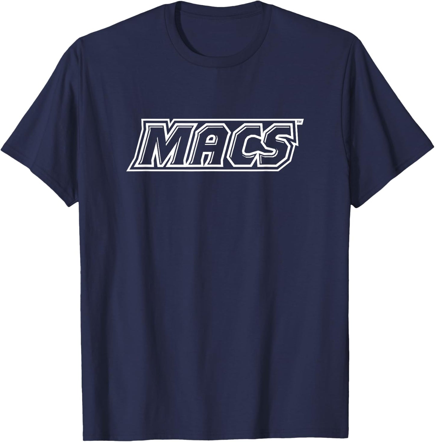 Macs - Yeshiva University Maccabees White Logo T-Shirt - T-Shirt | Navy
