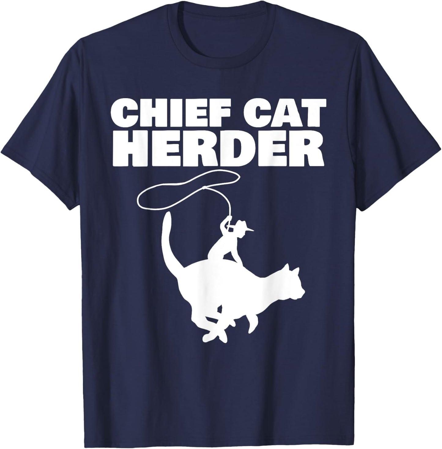 Chief Cat Herder Women T-Shirt - T-Shirt | Navy
