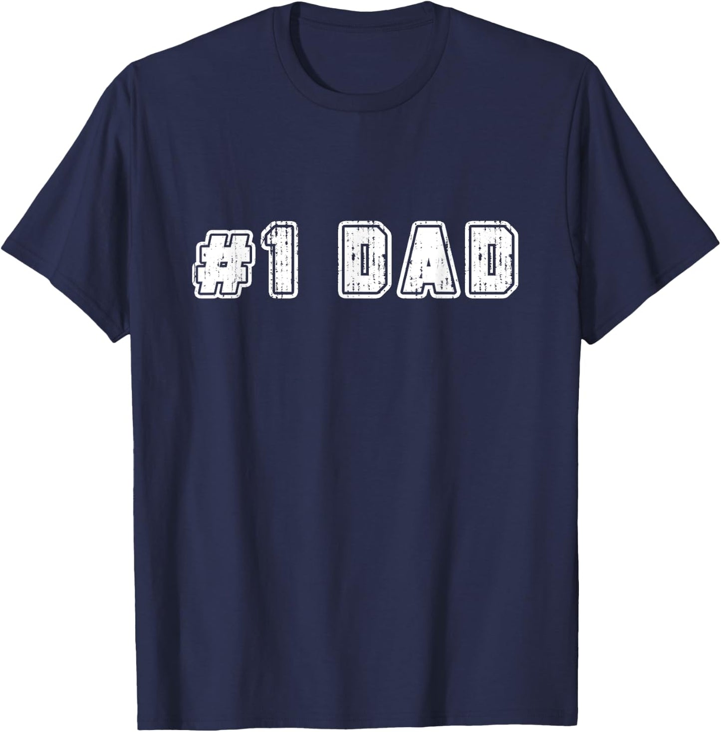 #1 Dad Best Dad Father's Day Number One Dad Father Matching T-Shirt - T-Shirt | Navy