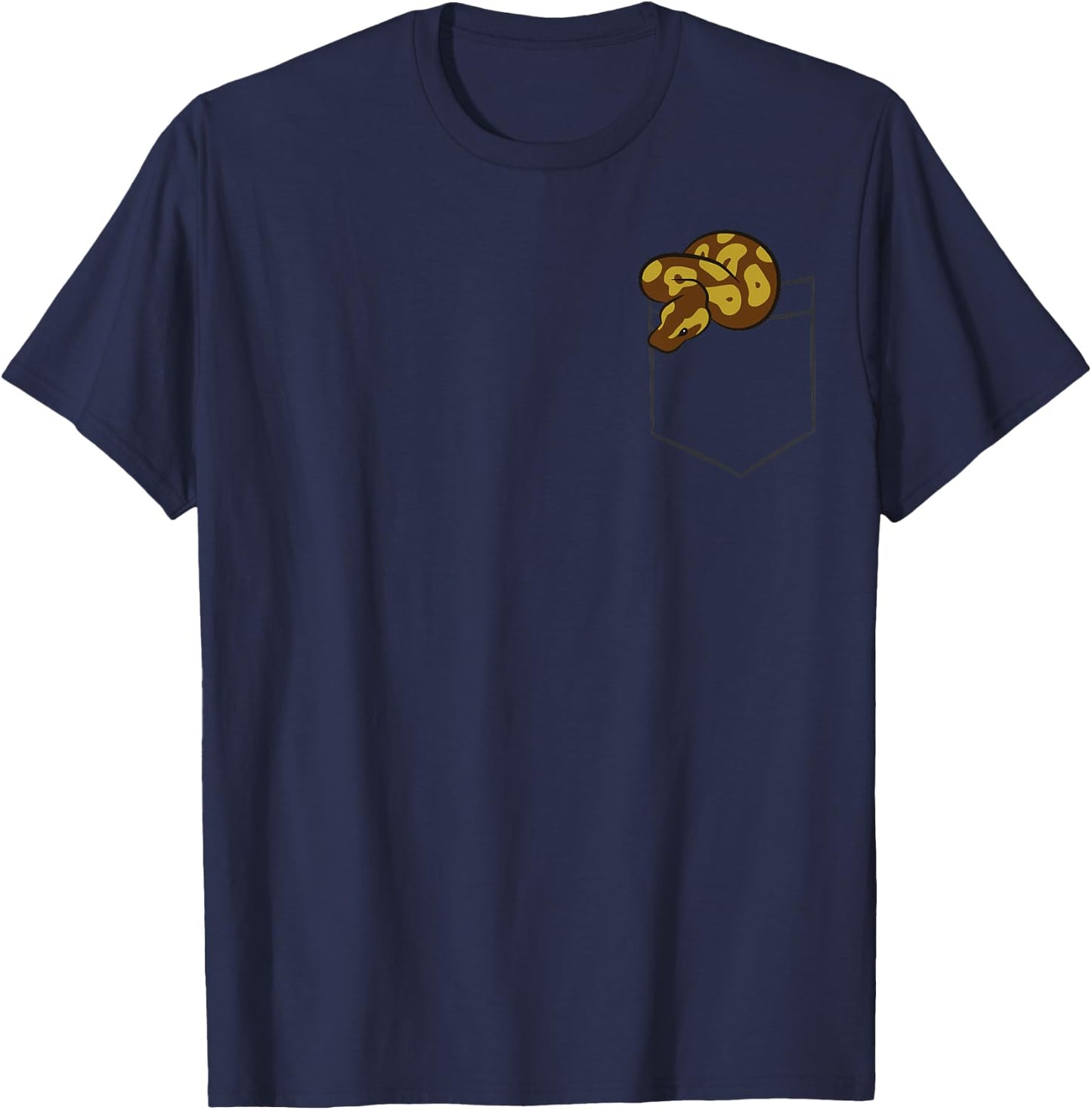 Ball Python Snake In The Pocket Cute Ball Python T-Shirt - T-Shirt | Navy