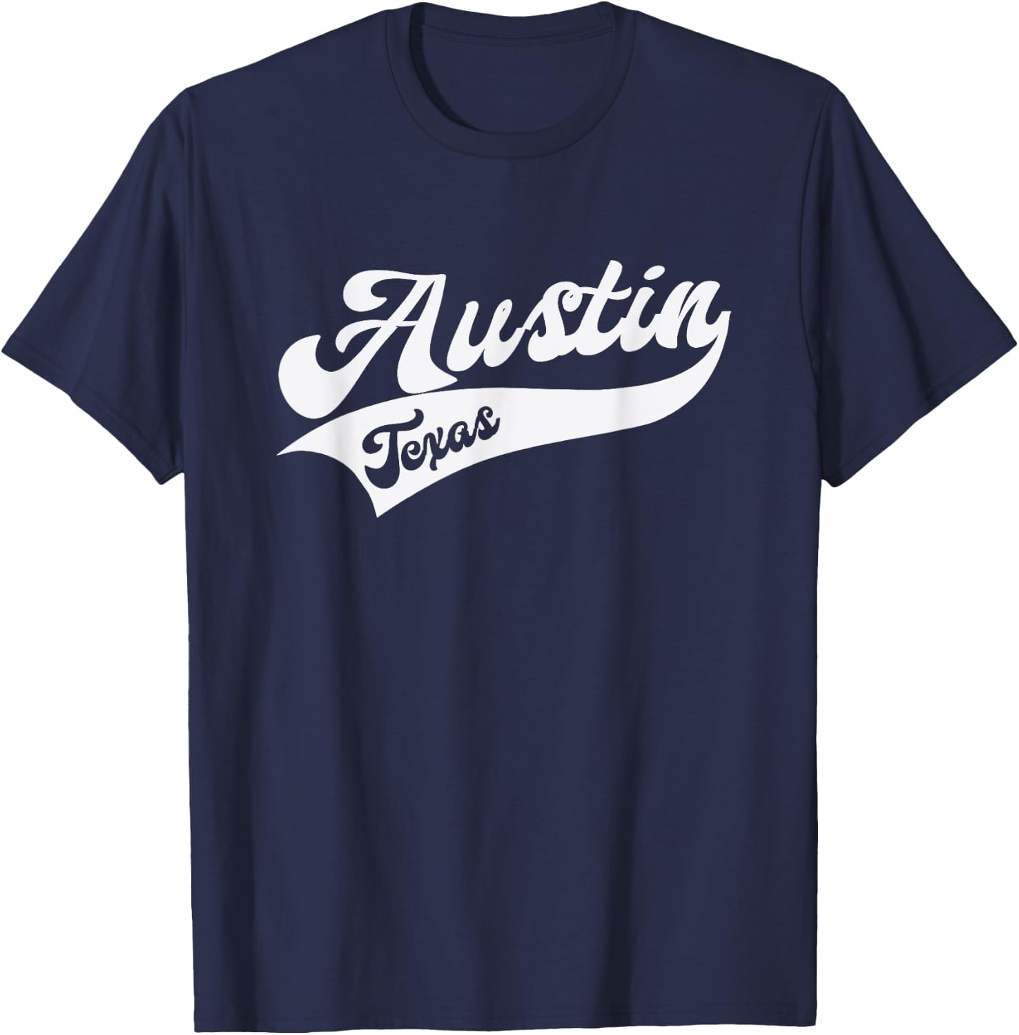 Austin - Texas - Retro / Throwback Design - Classic T-Shirt - T-Shirt | Navy