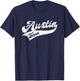 Austin - Texas - Retro / Throwback Design - Classic T-Shirt - T-Shirt | Navy