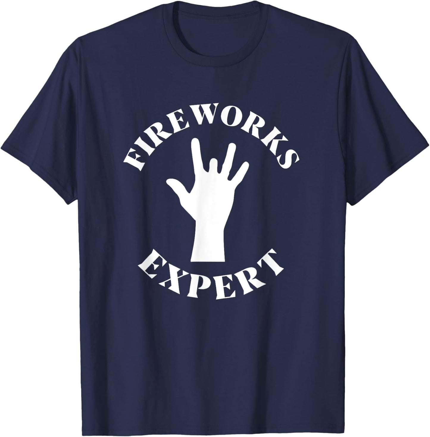 Missing Finger Fireworks Expert Funny 4th Of July Women Men T-Shirt - T-Shirt | Navy
