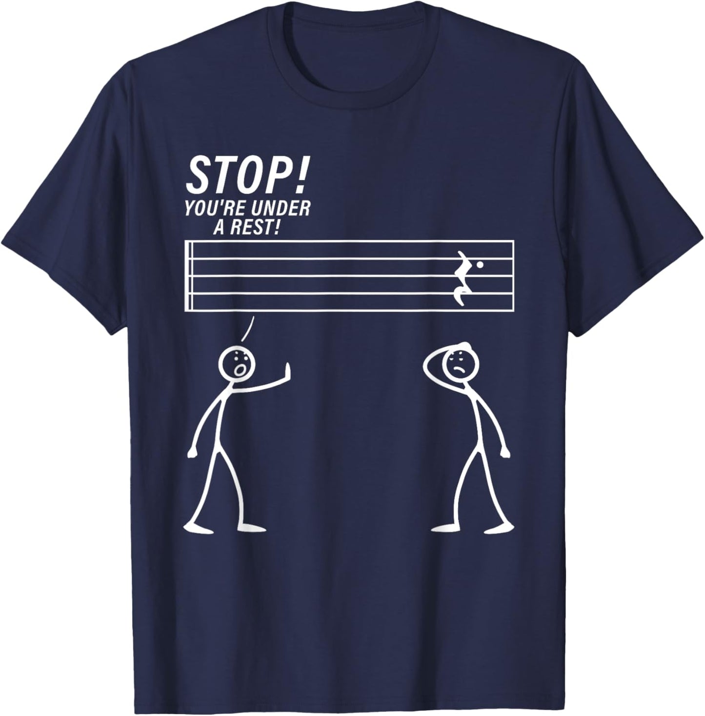 Funny Music Design Women Music Teacher Music Lover T-Shirt - T-Shirt | Navy