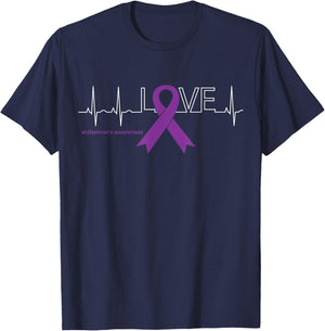 LOVE | Products for Survivors National Alzheimer's Awareness T-Shirt - T-Shirt | Navy
