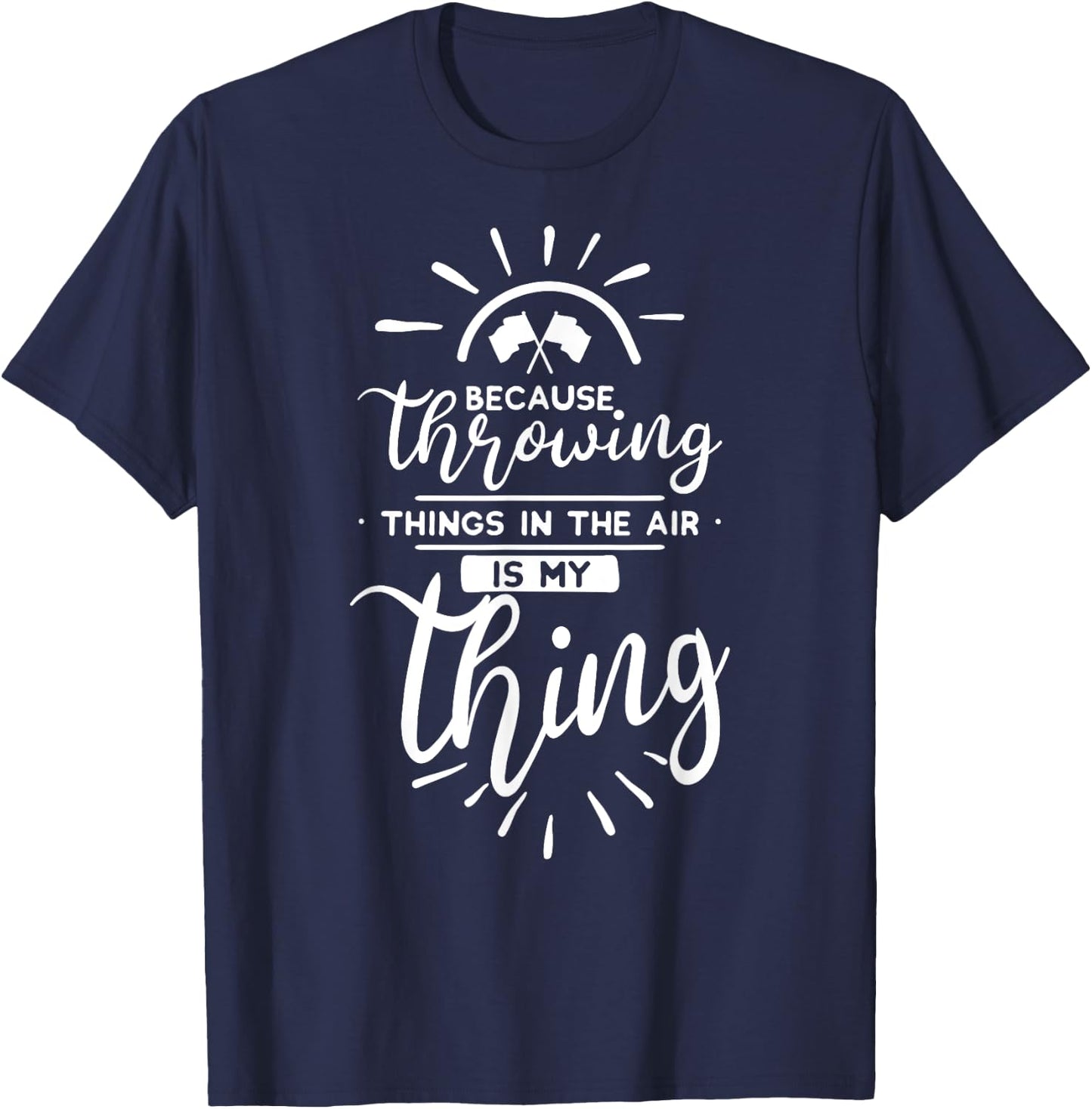 Flag Spinner Gift Design Winter Guard Color Guard T-Shirt - T-Shirt | Navy