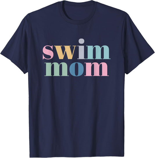 Swim Mom for Mothers Swimming T-Shirt - T-Shirt | Navy