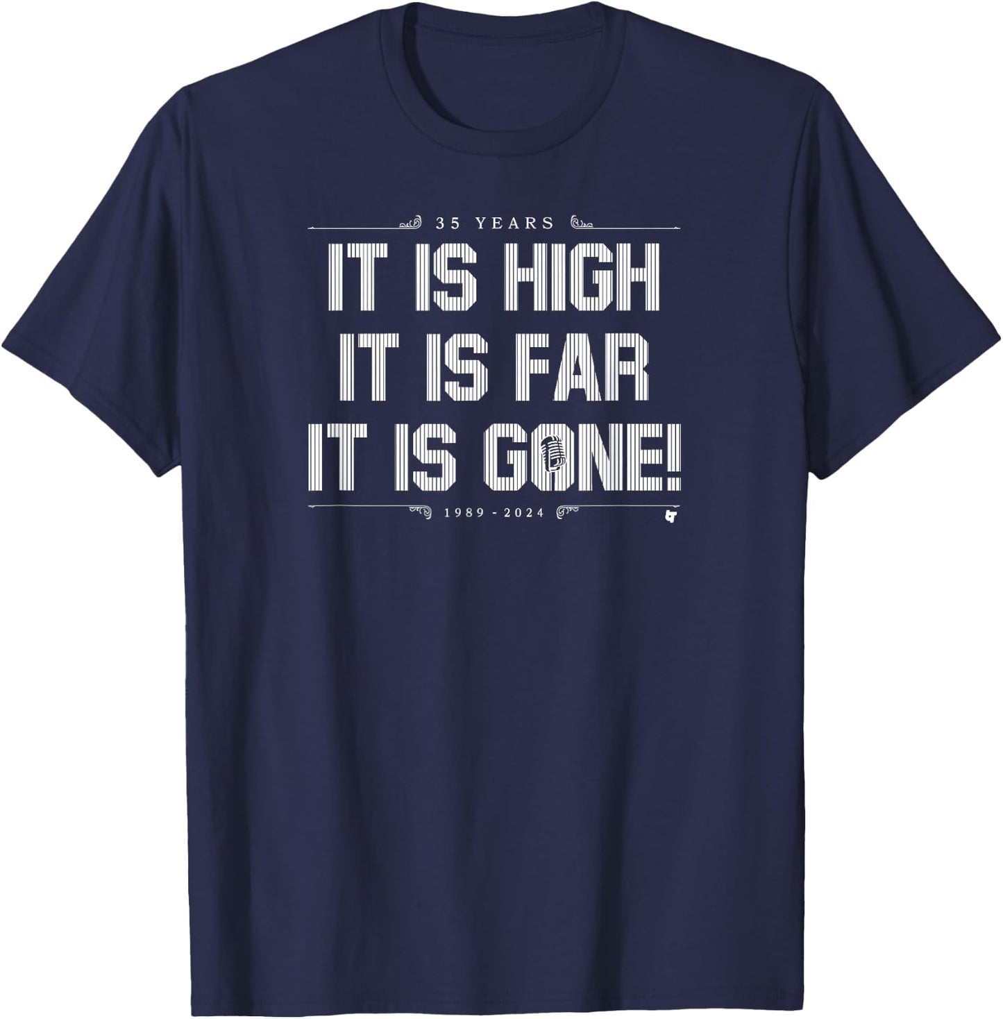 It is High It is Far It is Gone - New York Baseball T-Shirt - T-Shirt | Navy