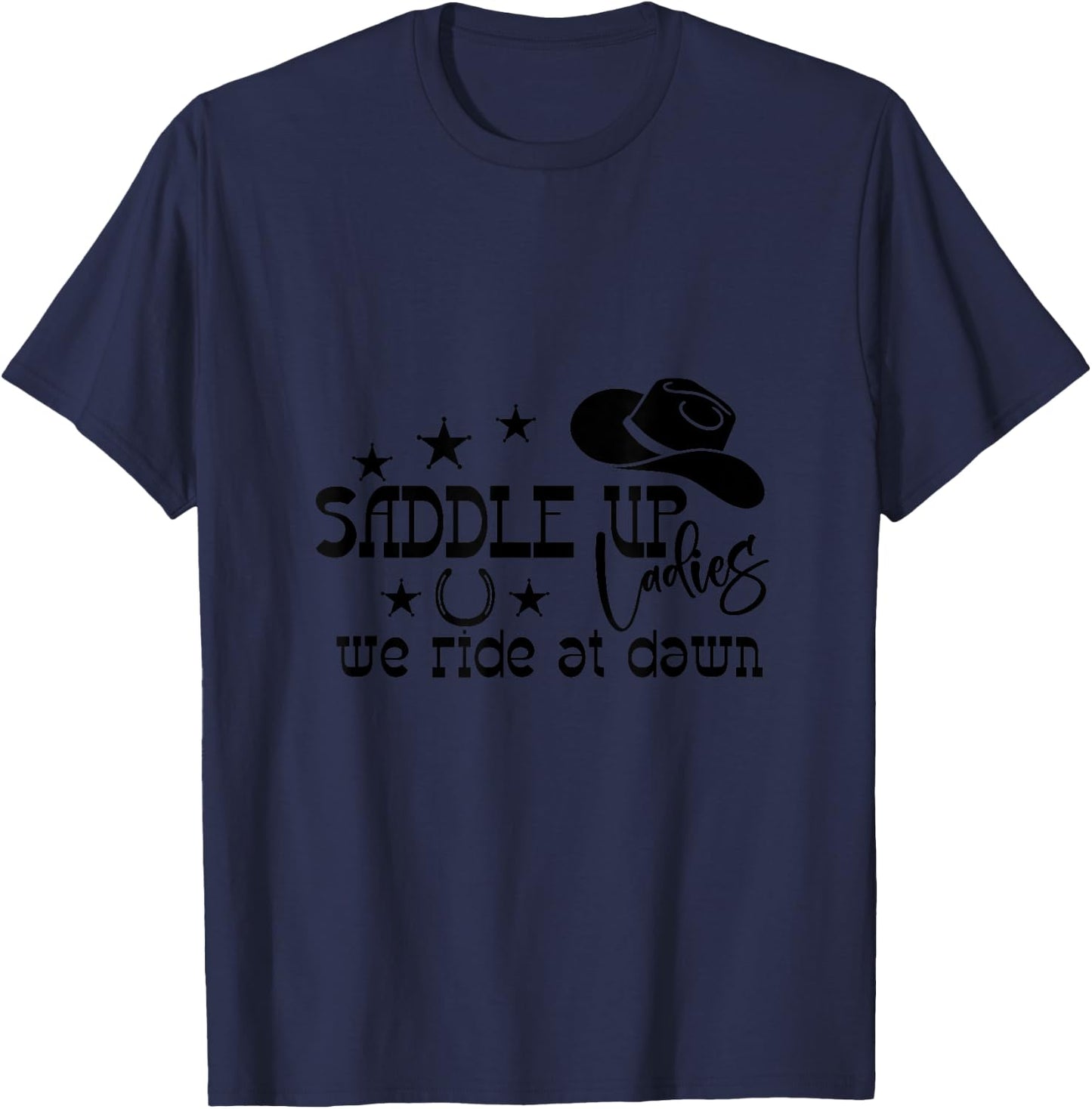 Saddle Up Ladies T-Shirt - T-Shirt | Navy