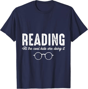 Bookworm Gift Librarian Book Reader Hobby Reading T-Shirt - T-Shirt | Navy