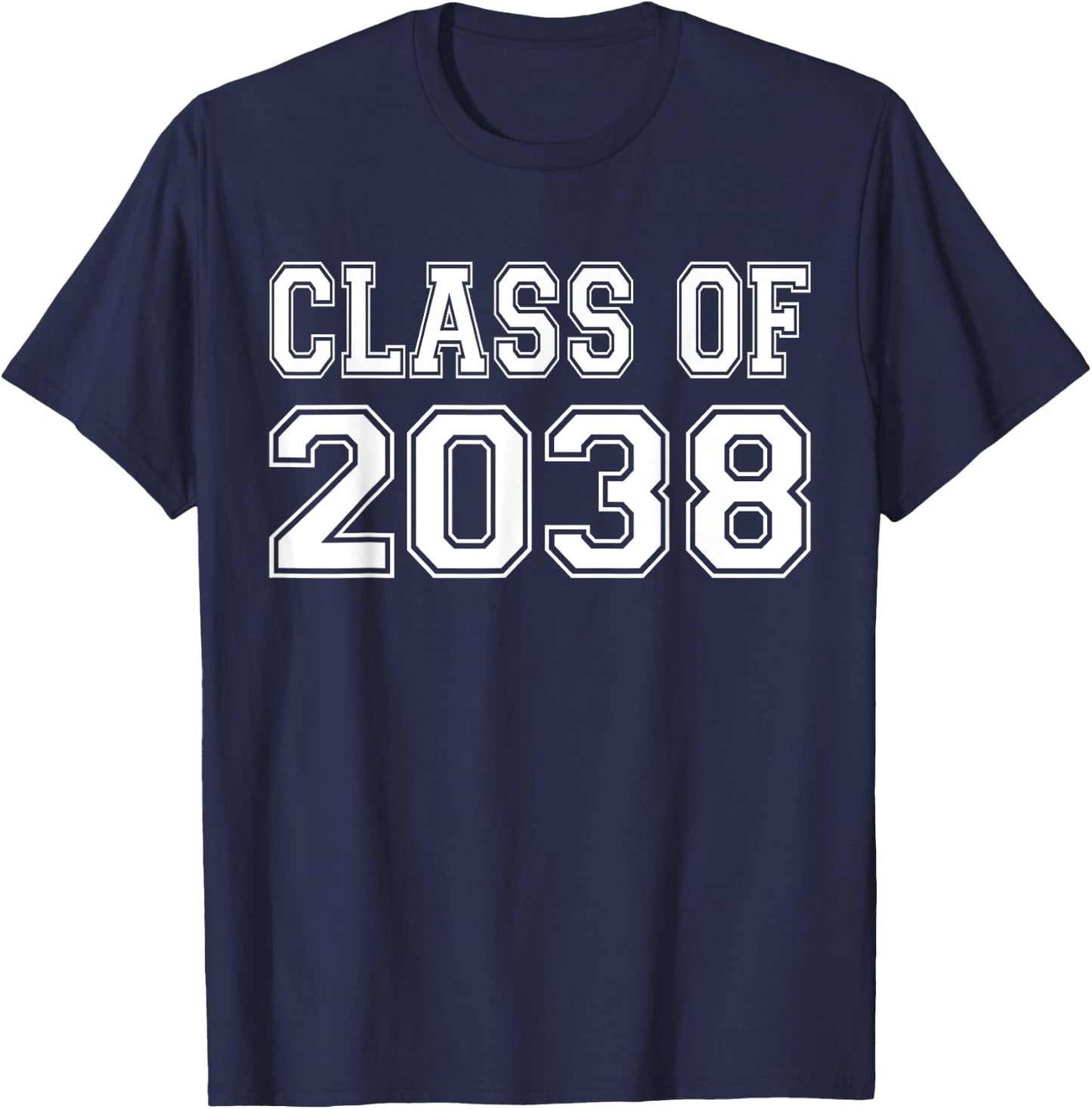 Class Of 2038 Pre-K First Day of School Kids 2038 Graduation T-Shirt - T-Shirt | Navy