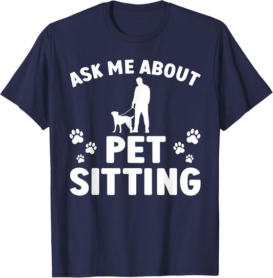 Best Pet Sitter Design Women Dog Sitter Pet Sitting T-Shirt - T-Shirt | Navy
