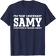 Samy Personal Name First Name Funny Samy T-Shirt - T-Shirt | Navy