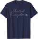 United Kingdom Love British Flag Heart on United Kingdom T-Shirt - T-Shirt | Navy