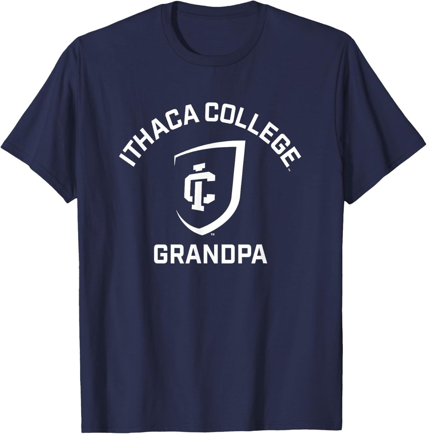 Ithaca College Bombers Arched Grandpa T-Shirt - T-Shirt | Navy