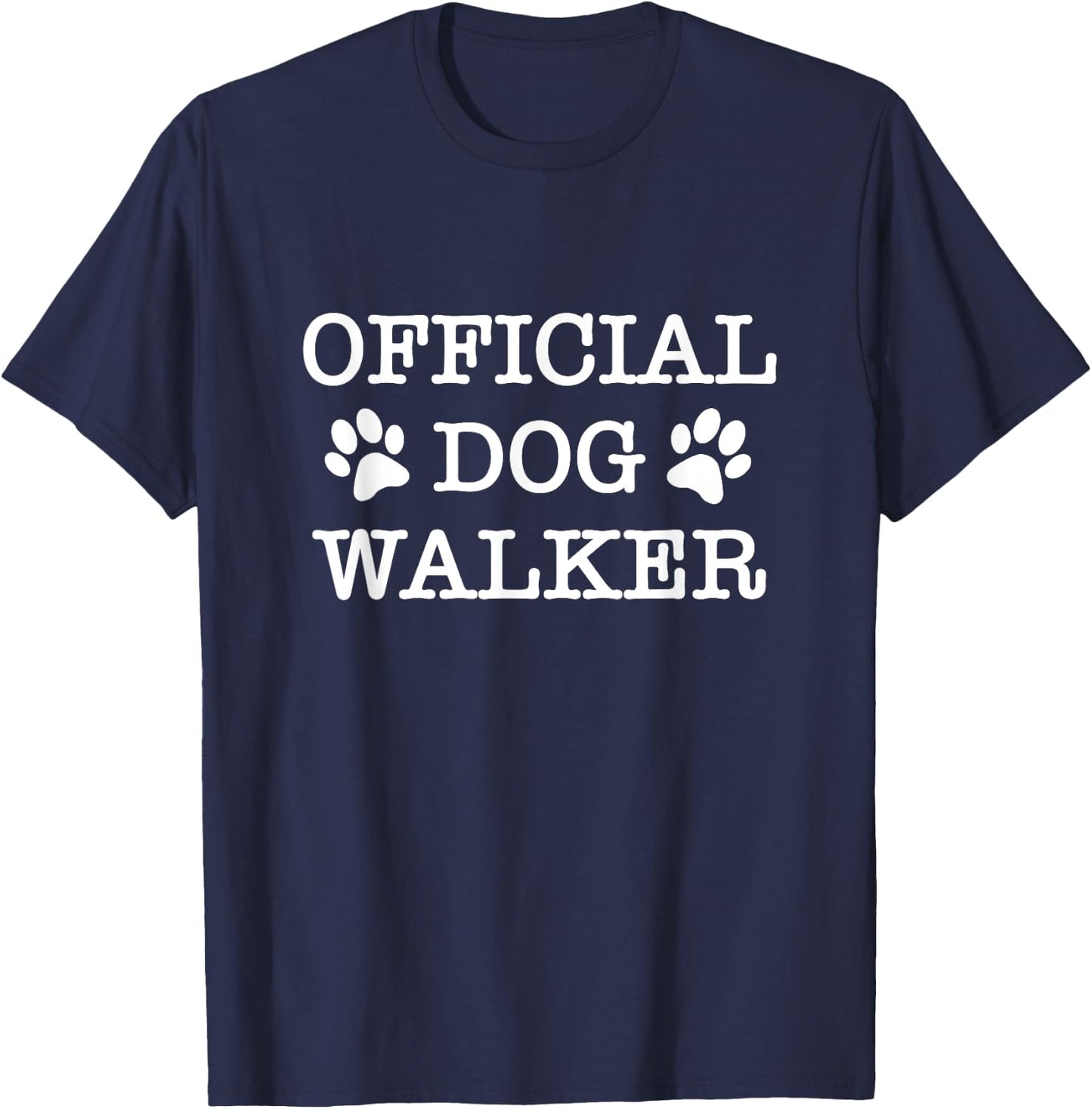 Official Dog Walker Cute Dog Walking Rescue Dog Trainer Pet Women Girls Kids T-Shirt - T-Shirt | Navy