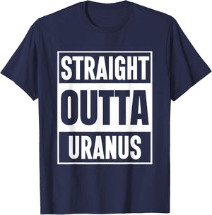 Interstellar Humor: Straight Outta Uranus T-Shirt - T-Shirt | Navy