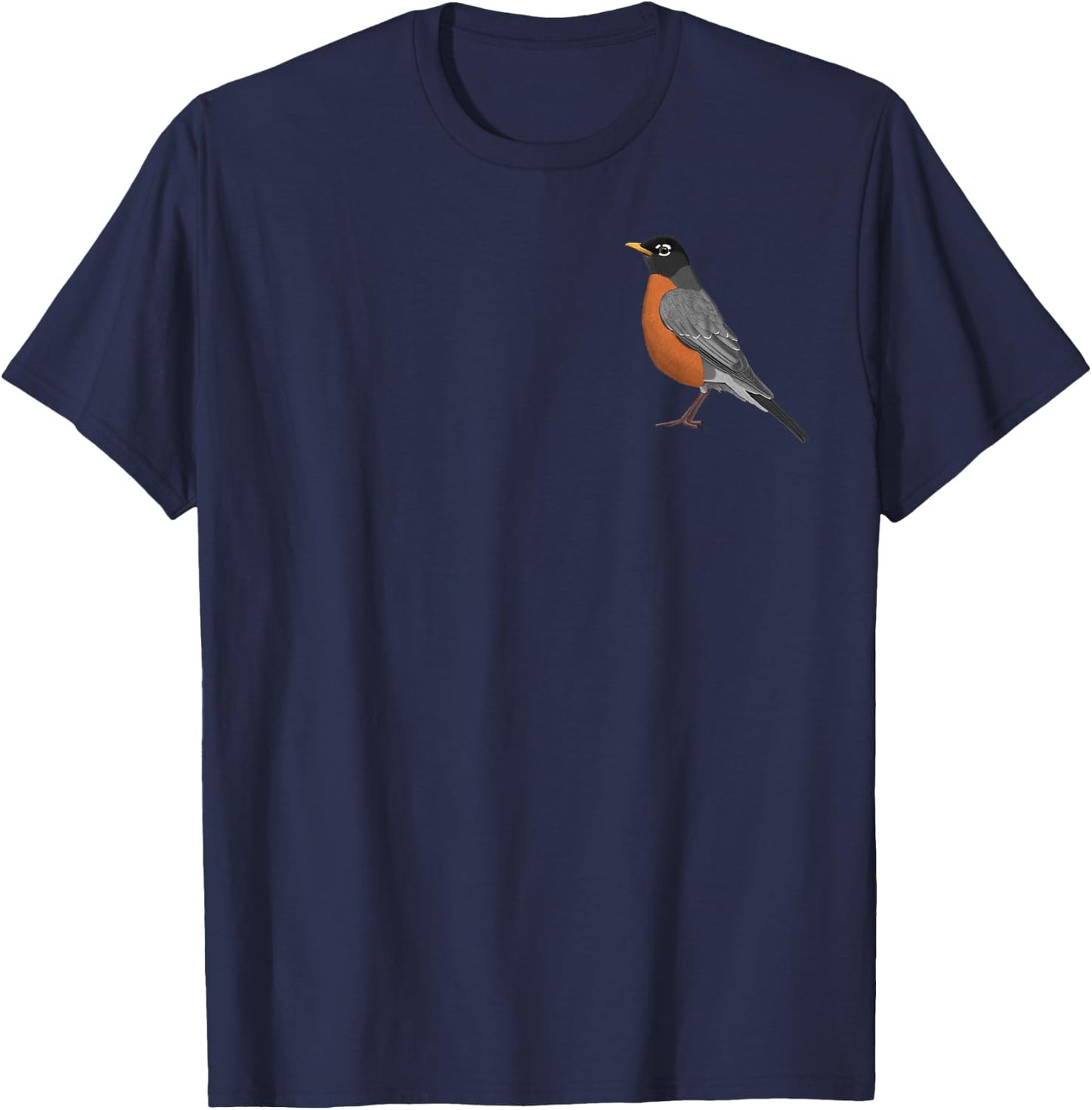American Robin Bird Birder Birdlover Birdwatcher Animal T-Shirt - T-Shirt | Navy