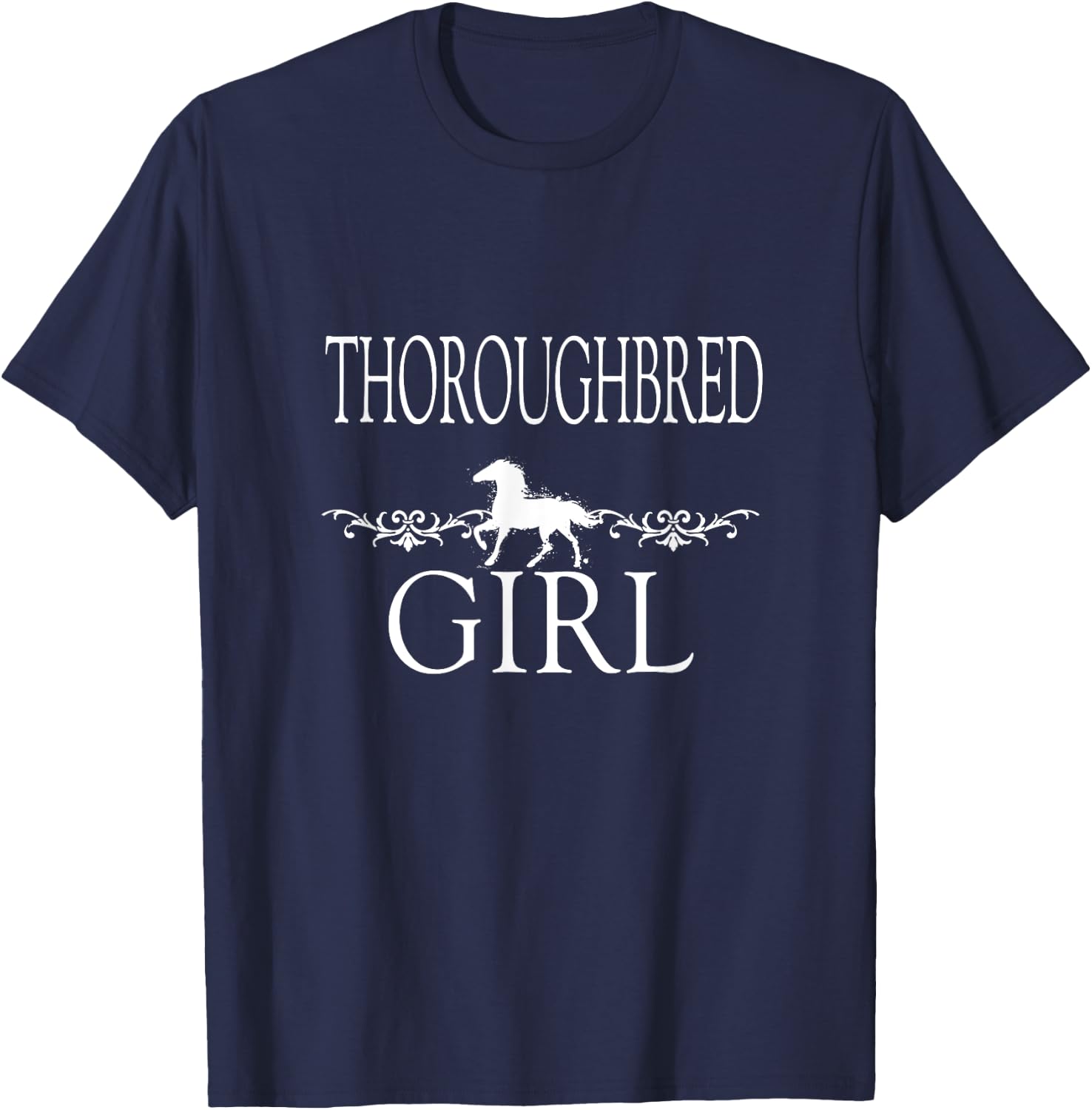 Thoroughbred Girl Horse T-Shirt - T-Shirt | Navy