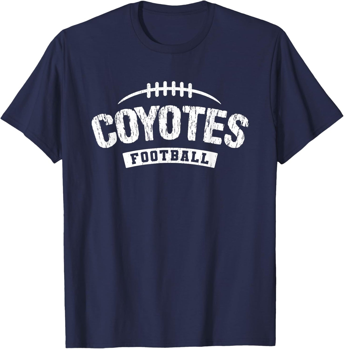 Coyotes Alice Football Distressed HS T-Shirt - T-Shirt | Navy
