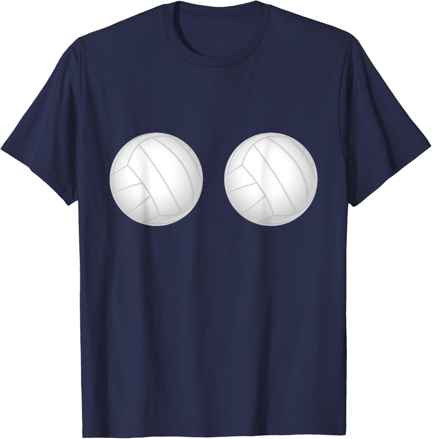Volleyball Player Boobs Funny T-Shirt - T-Shirt | Navy