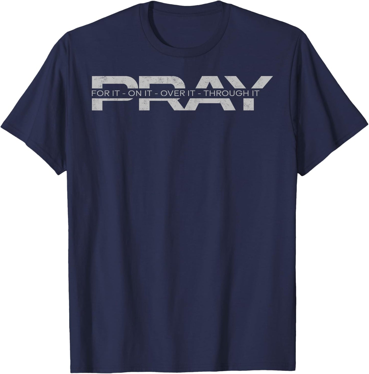 Pray Christian Prayer Jesus Christ Study Bible Lover T-Shirt - T-Shirt | Navy