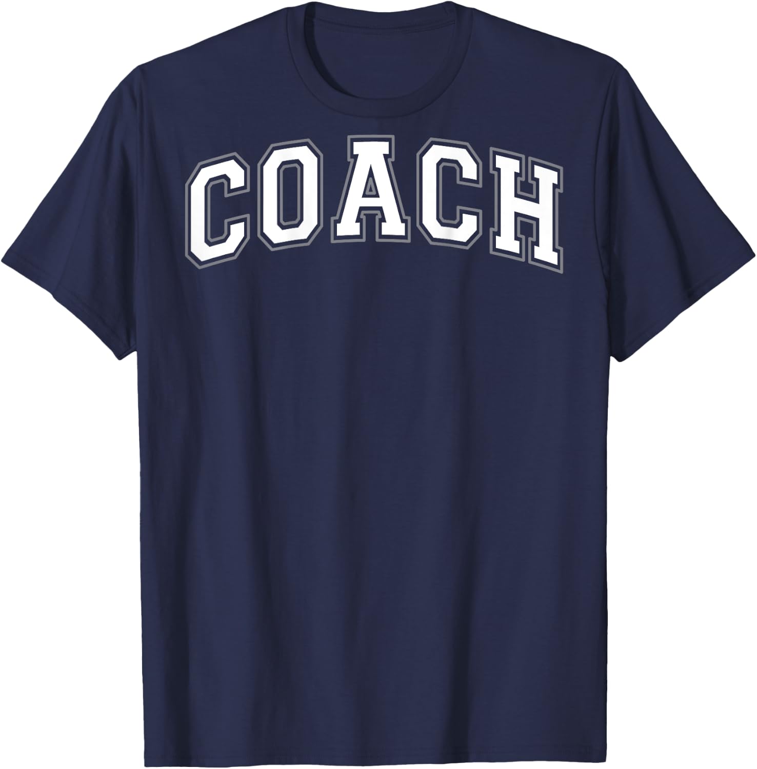 Coach Sports Trainer Vintage White Grey on the back T-Shirt - T-Shirt | Navy