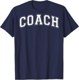 Coach Sports Trainer Vintage White Grey on the back T-Shirt - T-Shirt | Navy