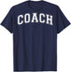 Coach Sports Trainer Vintage White Grey on the back T-Shirt - T-Shirt | Navy