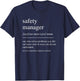Funny Safety Manager Definition Retirement Men Women T-Shirt - T-Shirt | Navy