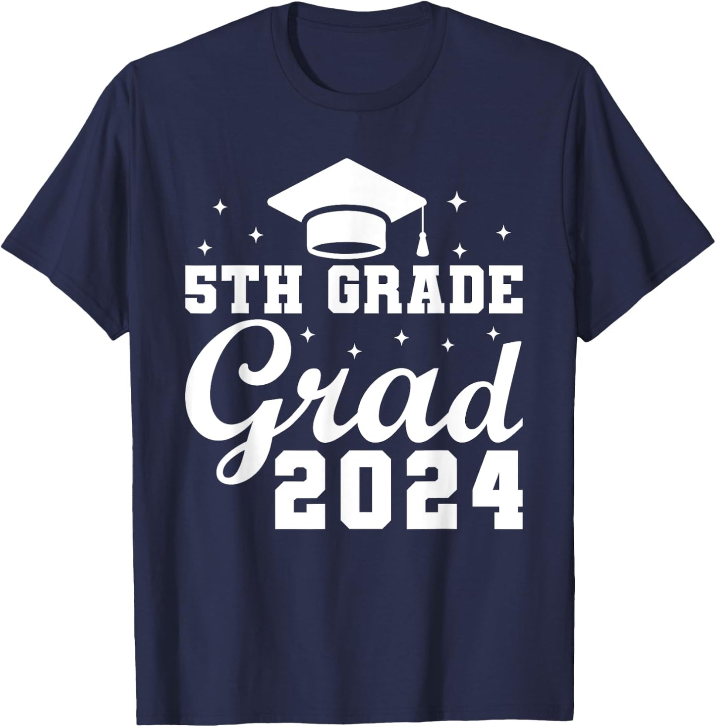 Class of 2024 5th Grade Grad 2024 Last Day of School T-Shirt - T-Shirt | Navy