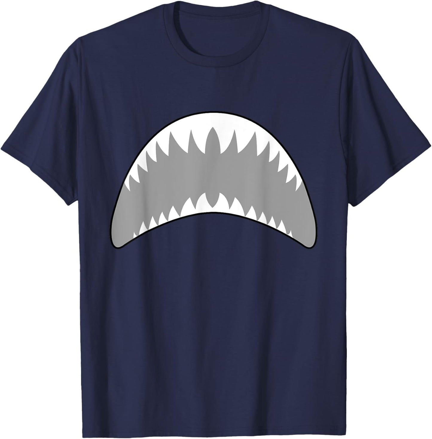 Shark mouth jaw lazy easy costume for halloween party T-Shirt - T-Shirt | Navy