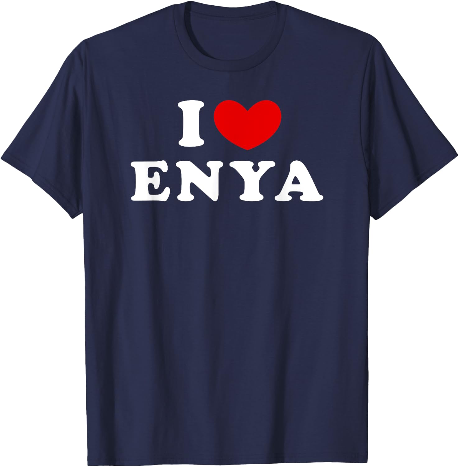 I Love Enya, I Heart Enya T-Shirt - T-Shirt | Navy