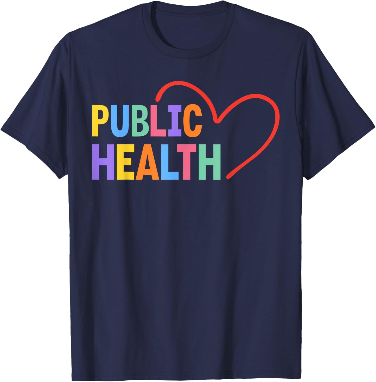 Public Health Heart T-Shirt - T-Shirt | Navy