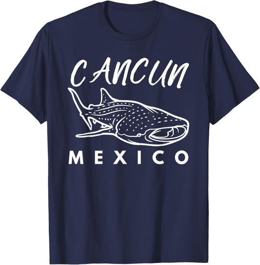 Whale Shark CANCUN MEXICO Family Trip Vacation Matching Sea T-Shirt - T-Shirt | Navy