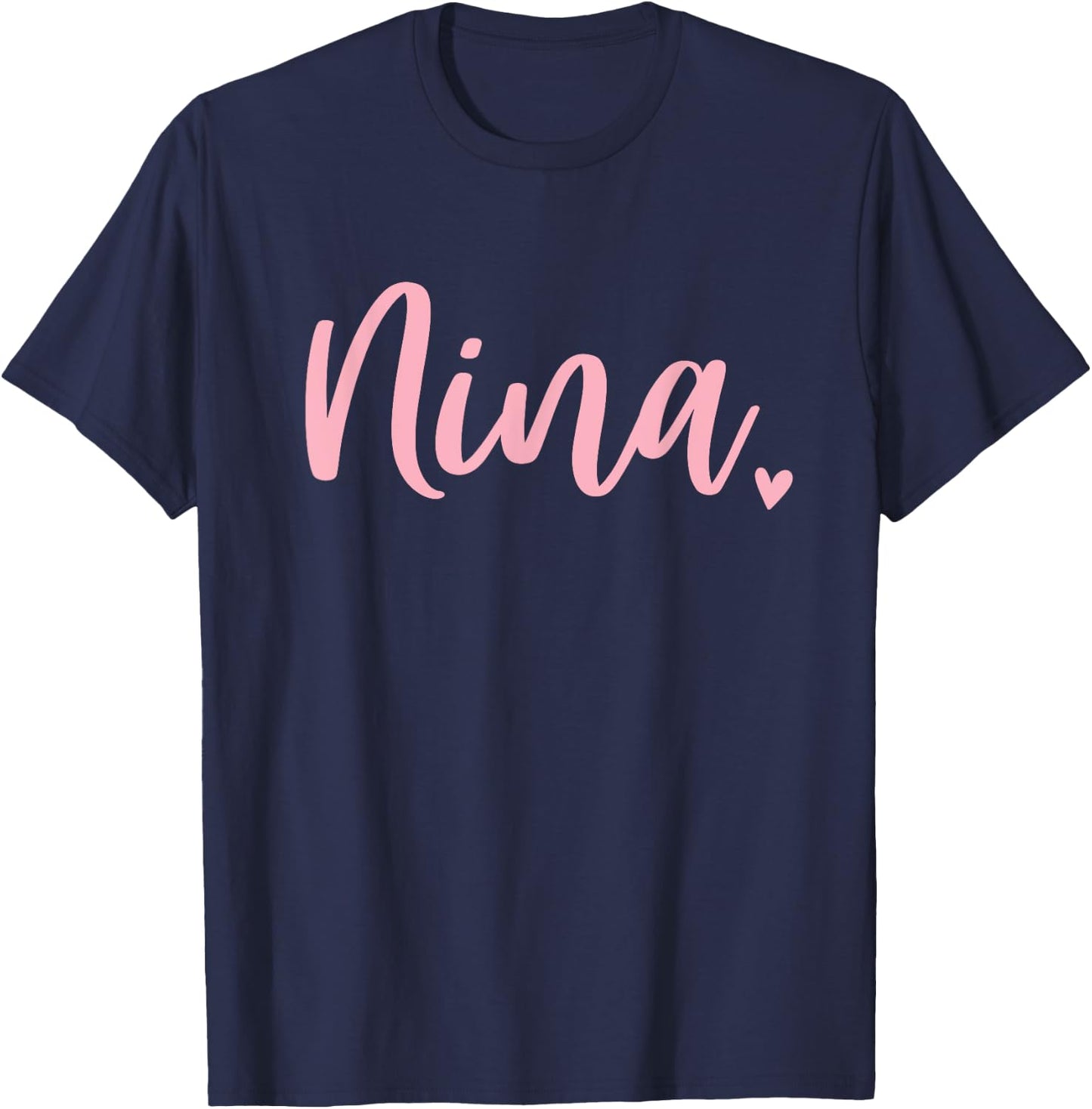 Nina Grandma Cute Pink T-Shirt - T-Shirt | Navy