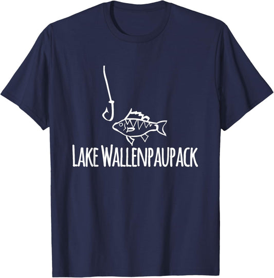 Lake Wallenpaupack Silly Cute Fish Fishing Hook Boating T-Shirt - T-Shirt | Navy