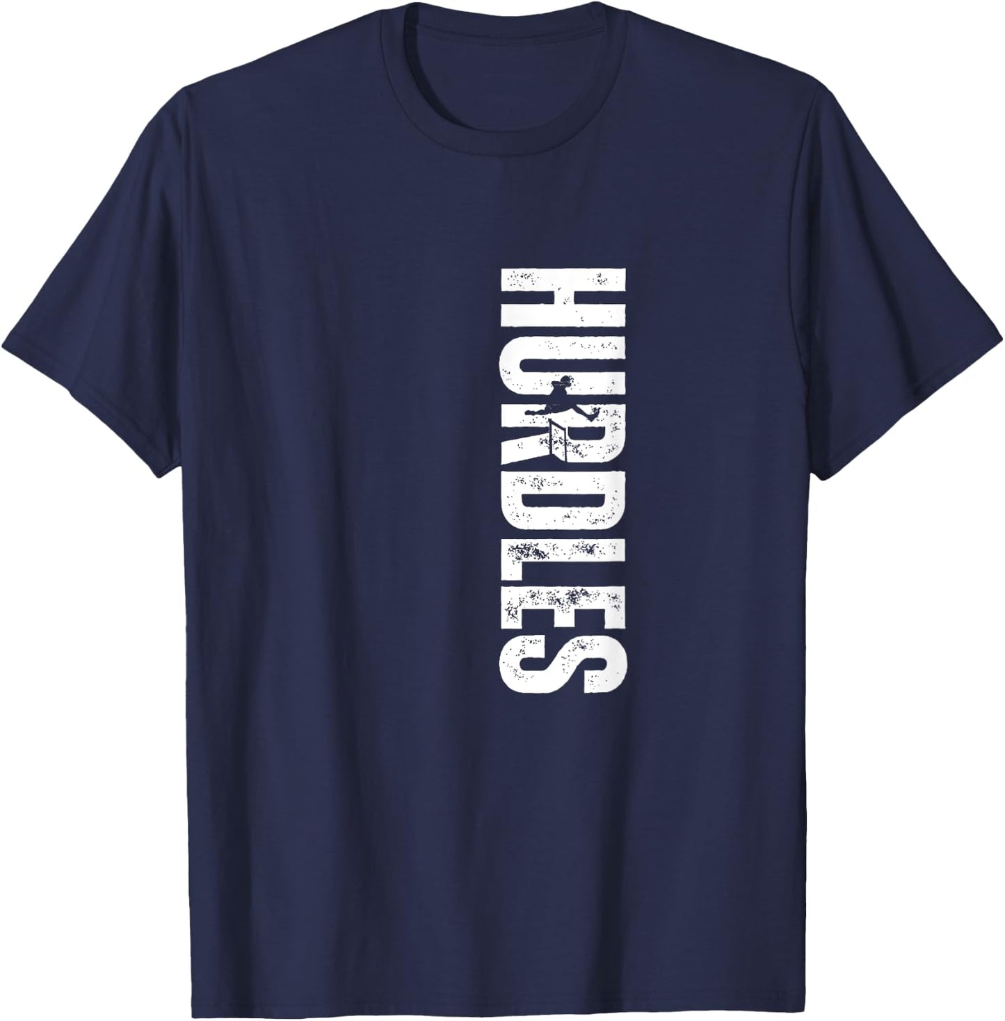 Hurdles Coach Vintage Distressed Hurdles T-Shirt - T-Shirt | Navy