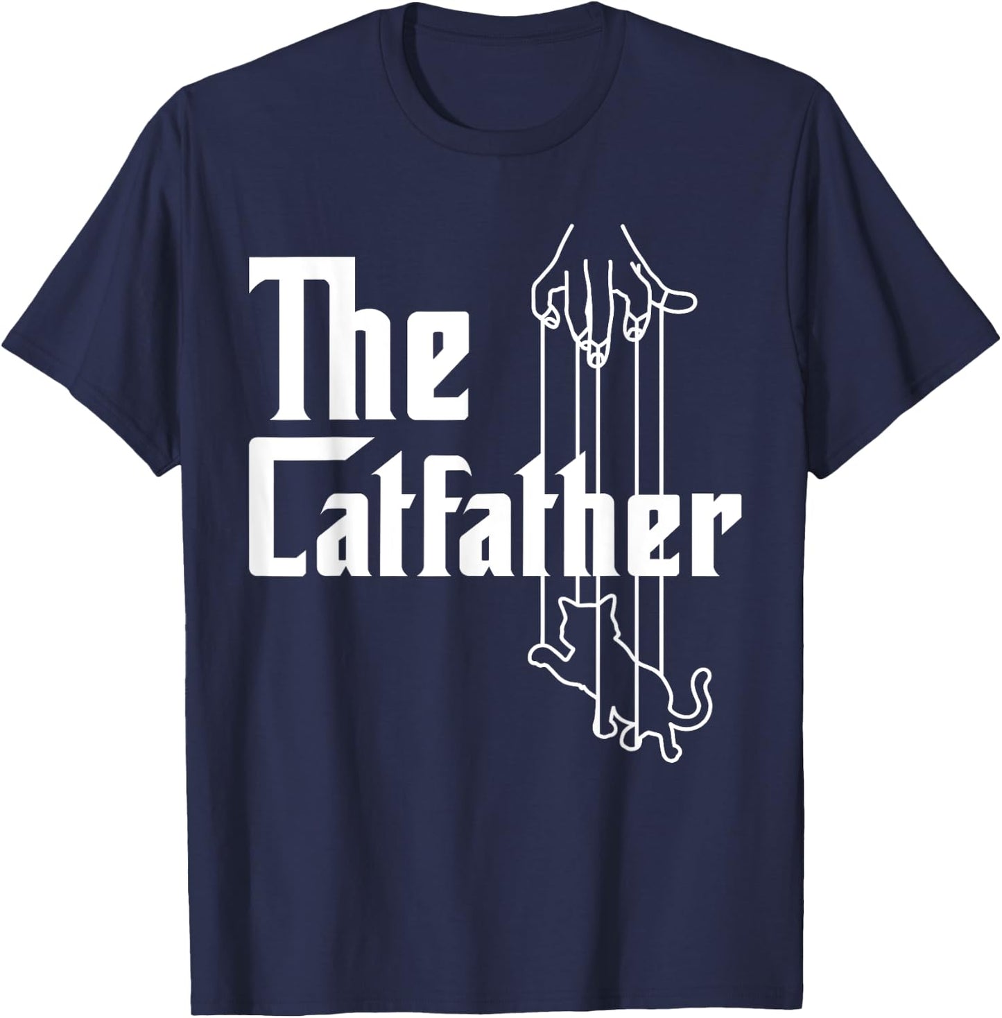 Cat Father Best Daddy Ever Papa Paw Love Kitten Meow T-Shirt - T-Shirt | Navy