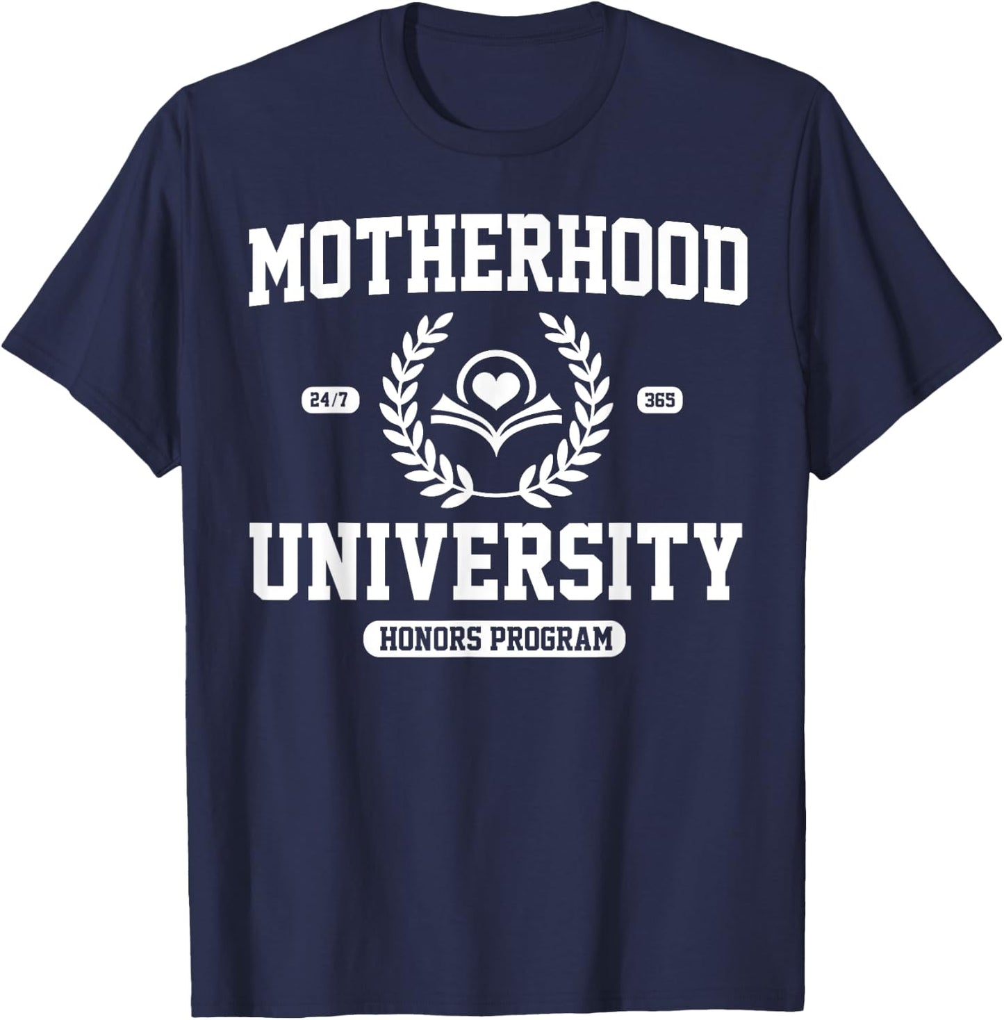 Funny Mom University Daughter Bonus Expecting Motherhood T-Shirt - T-Shirt | Navy