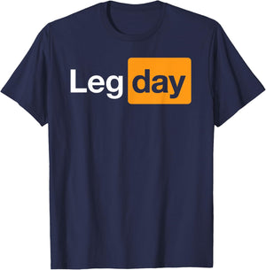 Leg Day - Funny Logo T-Shirt - T-Shirt | Navy