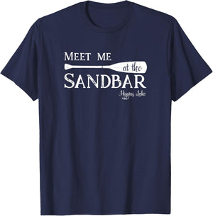 Higgins Lake, Meet me at the Sandbar Michigan Vacation T-Shirt - T-Shirt | Navy