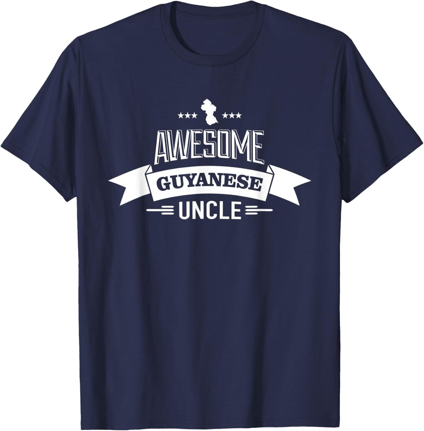Awesome Guyanese Uncle T-Shirt - T-Shirt | Navy