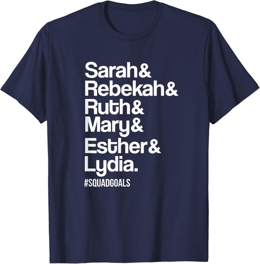 Sarah Rebekah Ruth Mary Esther Lydia Christian T-Shirt - T-Shirt | Navy
