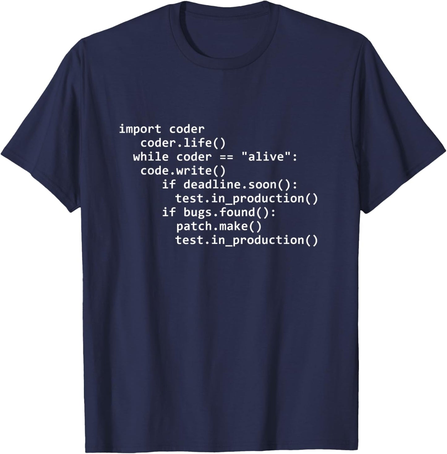 Python Programming For Software Engineer Coder IT Developer T-Shirt - T-Shirt | Navy