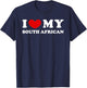 I Love My South African, I Heart My South African T-Shirt - T-Shirt | Navy
