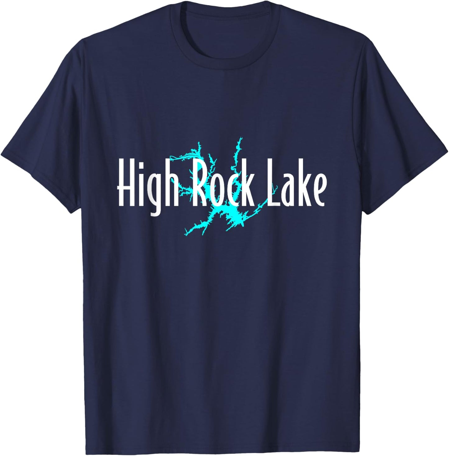 Minimalist High Rock Lake - North Carolina T-Shirt - T-Shirt | Navy